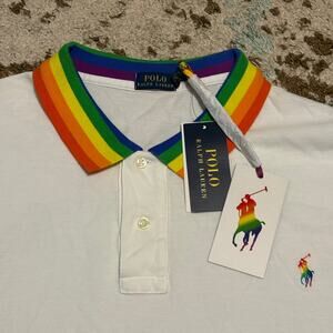 NWT Polo Ralph Lauren Pride Shirt Size 2XL Rainbow Pony/Collar LGBTQ